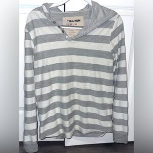 All-Son Men’s Gray Striped Hoodie size Small | S